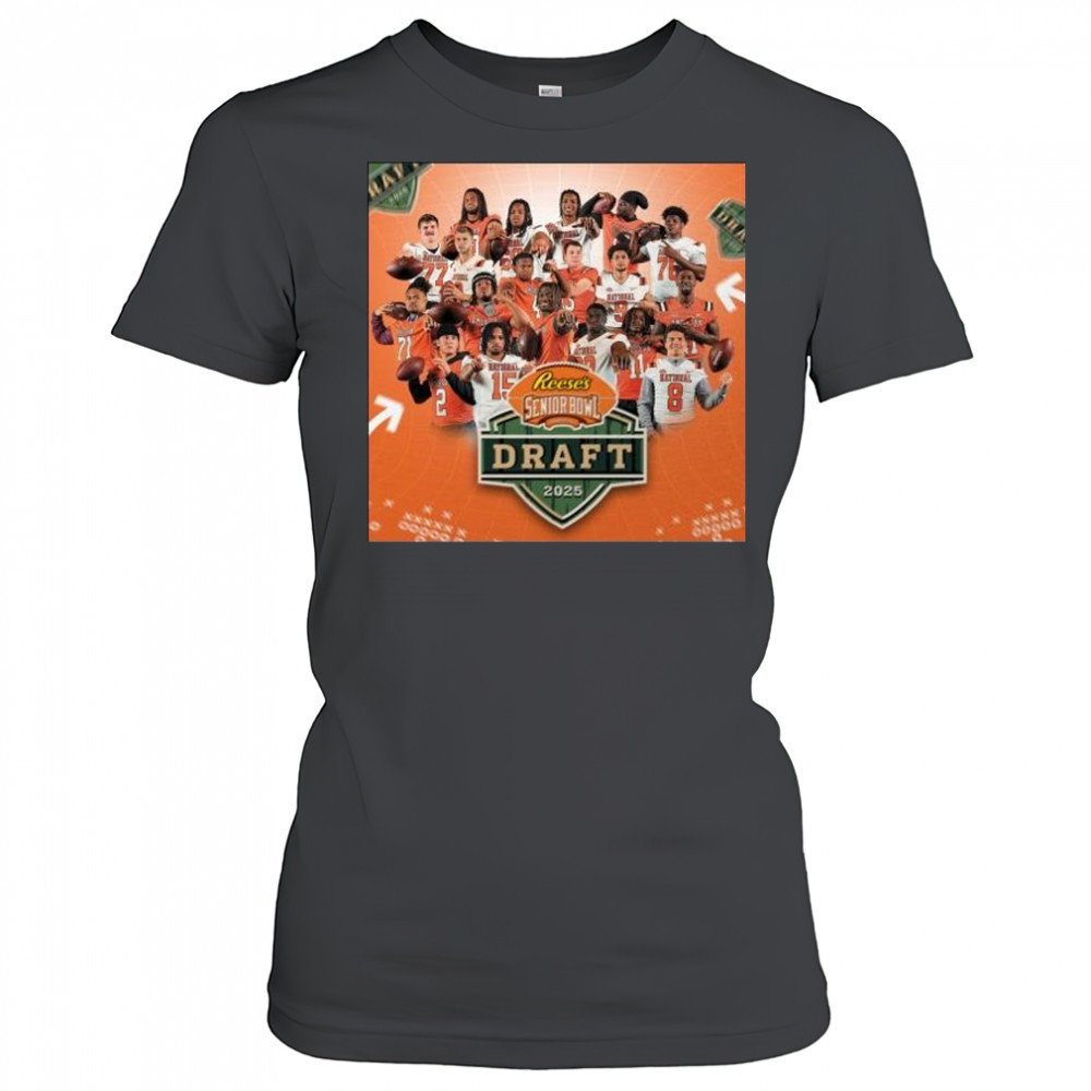 Happy Draft Day Reese’s The Senior Bowl NFL Draft 2025 t-shirt Women's T-shirt