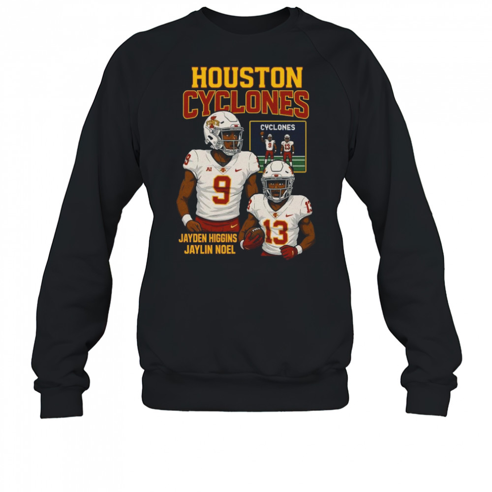 Houston Cyclones Jayden Higgins And Jaylin Noel NFL Draft 2025 Caricatures t-shirt Sweatshirt