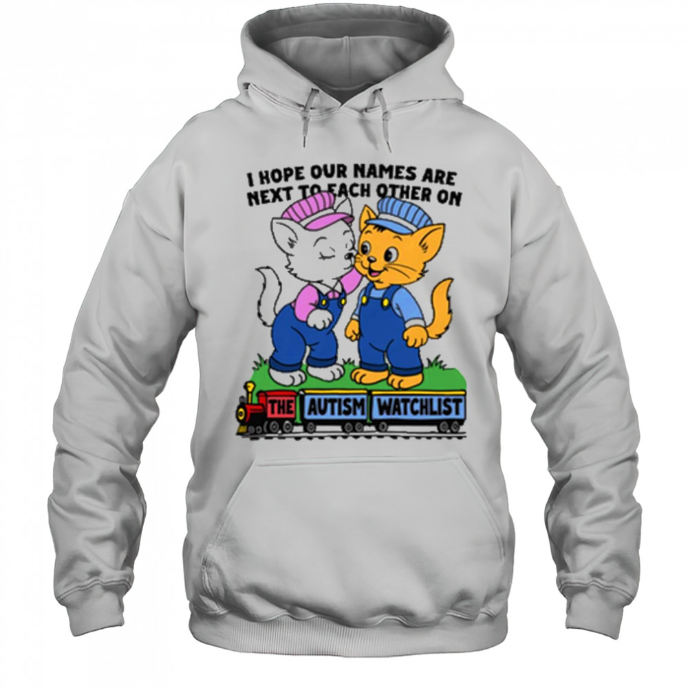 I Hope Our Names Are Next To Each Other On The Autism Watchlist Cats Painting t-shirt Hoodie