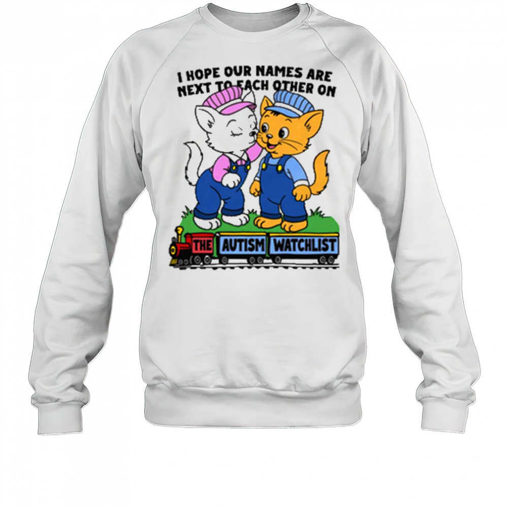I Hope Our Names Are Next To Each Other On The Autism Watchlist Cats Painting t-shirt Sweatshirt