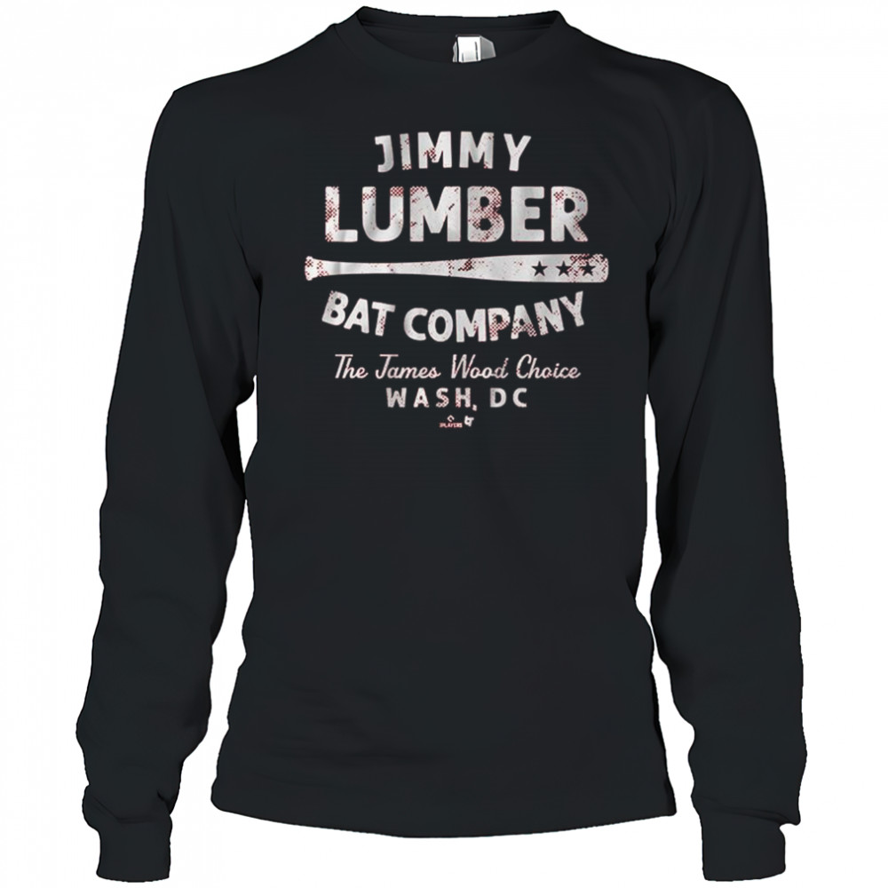 James Wood The Jimmy Lumber Bat Company The James Wood Choice Wash DC Vintage t-shirt Long Sleeved