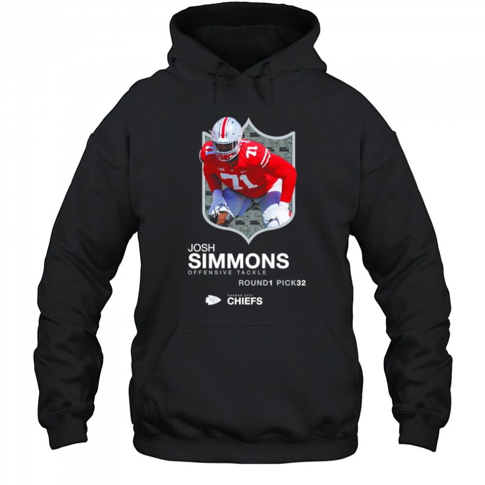 Josh Simmons Offensive Tackle Round 1 Pick 32 Kansas City Chiefs Football NFL 2025 t-shirt Hoodie