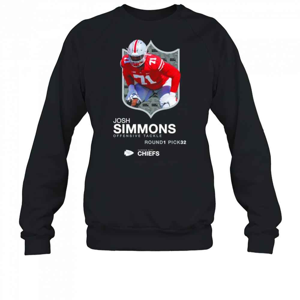 Josh Simmons Offensive Tackle Round 1 Pick 32 Kansas City Chiefs Football NFL 2025 t-shirt Sweatshirt
