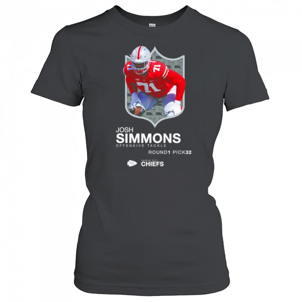 Josh Simmons Offensive Tackle Round 1 Pick 32 Kansas City Chiefs Football NFL 2025 t-shirt Women's T-shirt