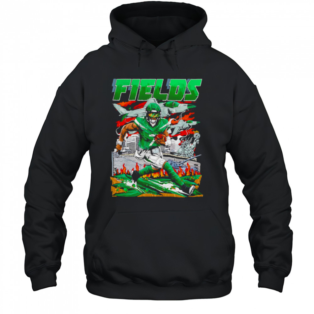 Justin Fields New York Jets comic style graphics shirt Hoodie