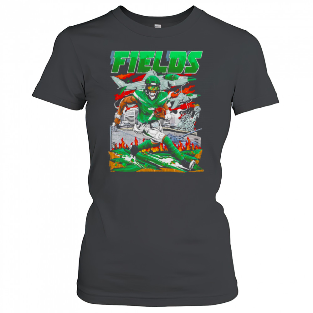 Justin Fields New York Jets comic style graphics shirt Women's T-shirt
