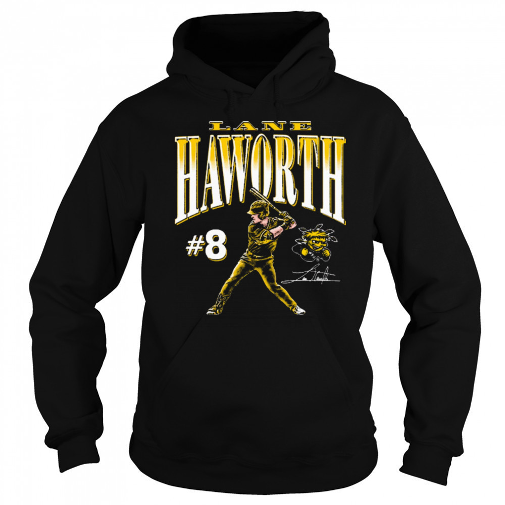 Lane Haworth #8 Wichita State Shockers baseball NCAA Division I Portrait Signature t-shirt Sweatshirt