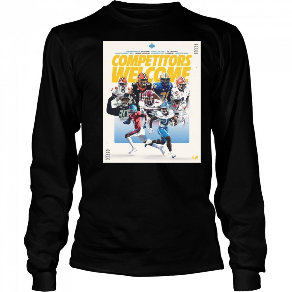 Los Angeles Chargers 2025 NFL Draft Welcome Oronde Gadsden II, Branson Taylor & Omarion Hampton t-shirt Long Sleeved