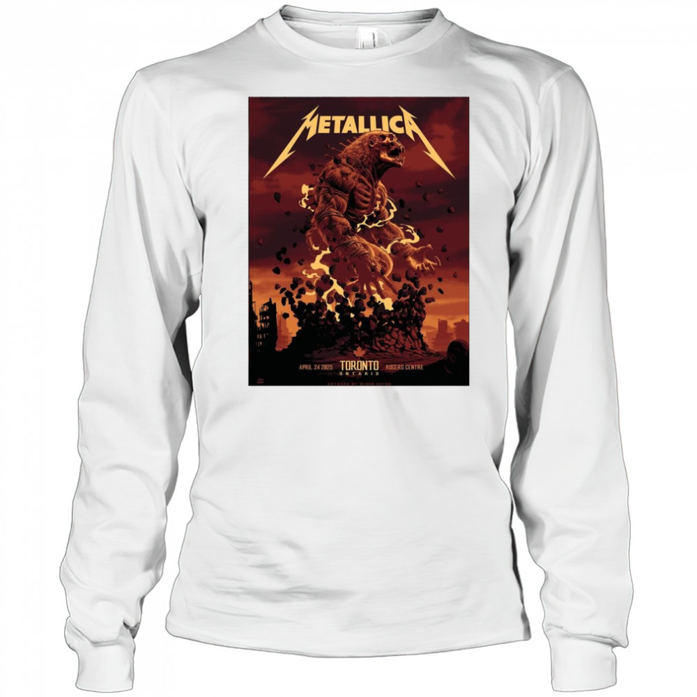 Metallica April 24 2025 Toronto Ontario Rogers Centre t-shirt Long Sleeved