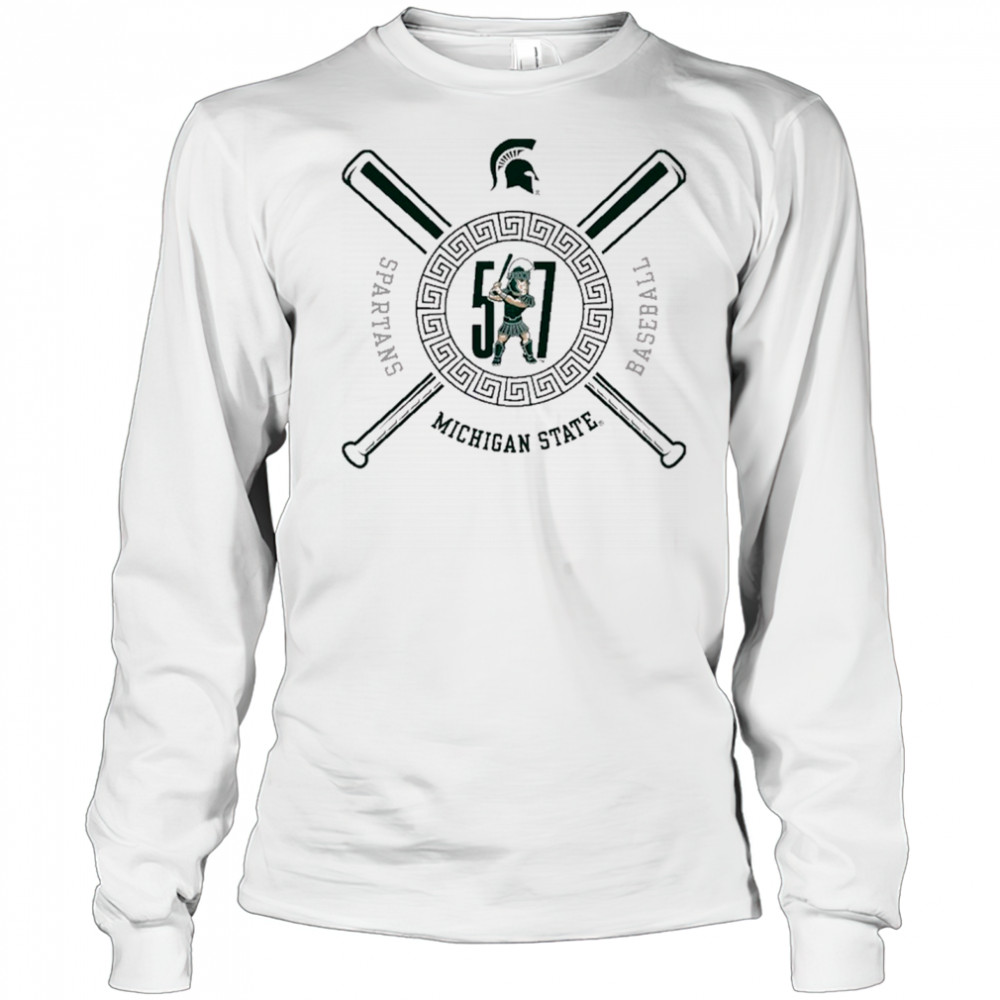 Michigan State Spartans 517 Day Baseball NCAA Division I t-shirt Long Sleeved