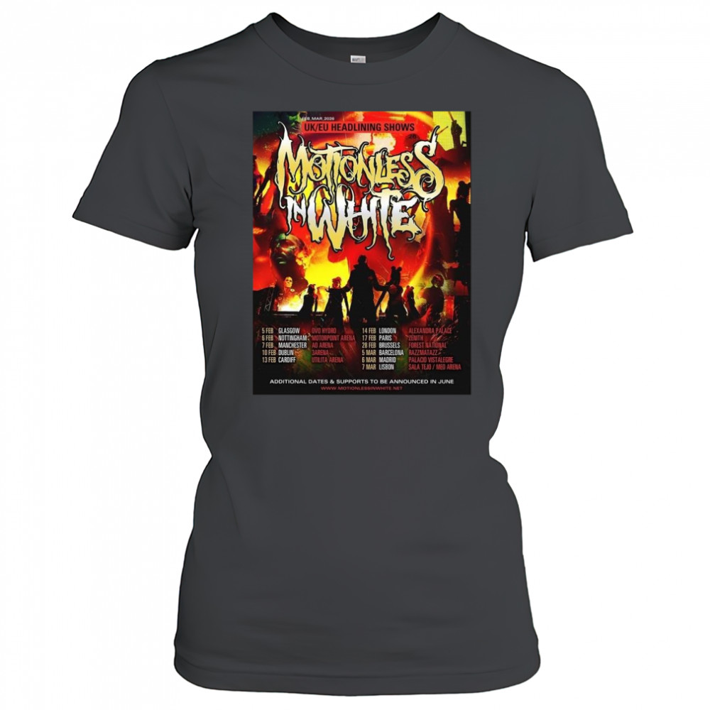 Motionless In White UK EU Headlining Shows 2026 Tour Shirt Women's T-shirt