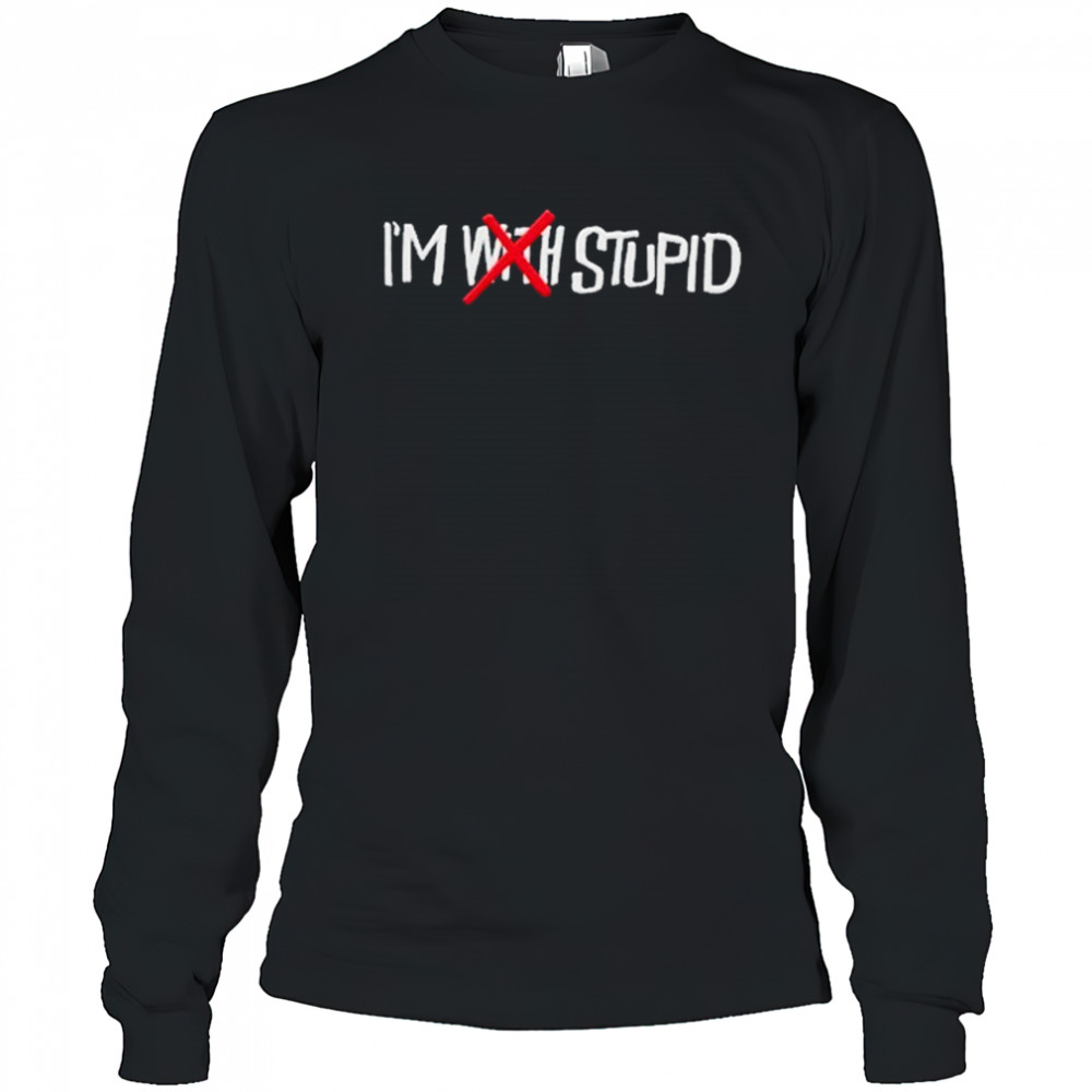 Noahfinnce I’m With Stupid T-shirt Long Sleeved