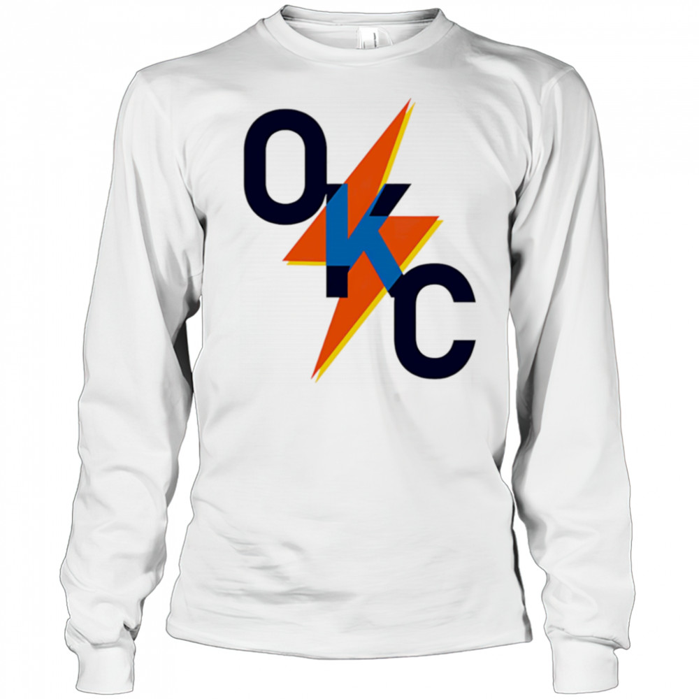 OKC lightning Oklahoma City Thunder shirt Long Sleeved