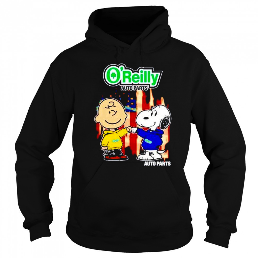 O’Reilly Auto Parts Charlie Brown and Snoopy shirt Sweatshirt
