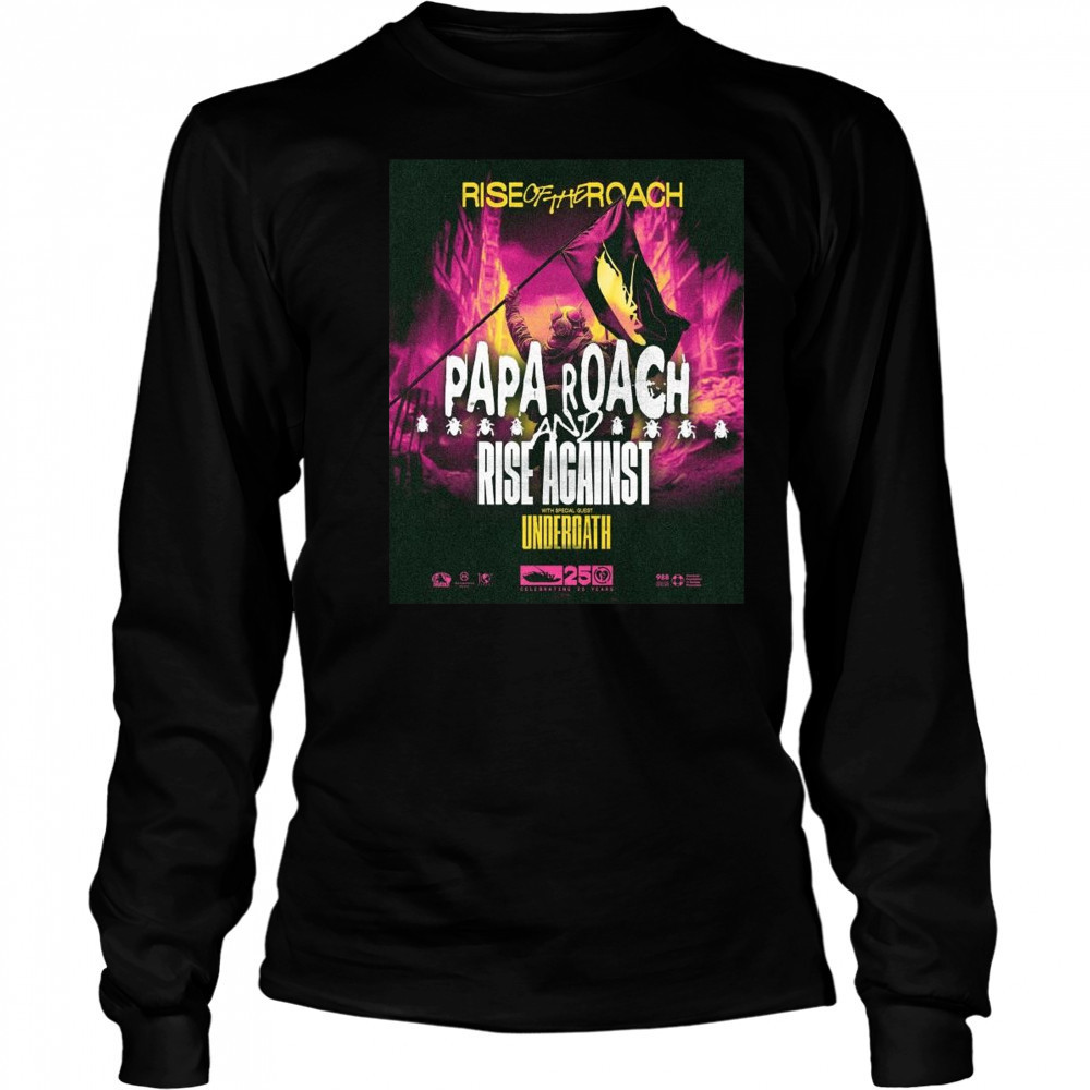 Papa Roach Rise Of The Roach US Tour 2025 Shirt Long Sleeved