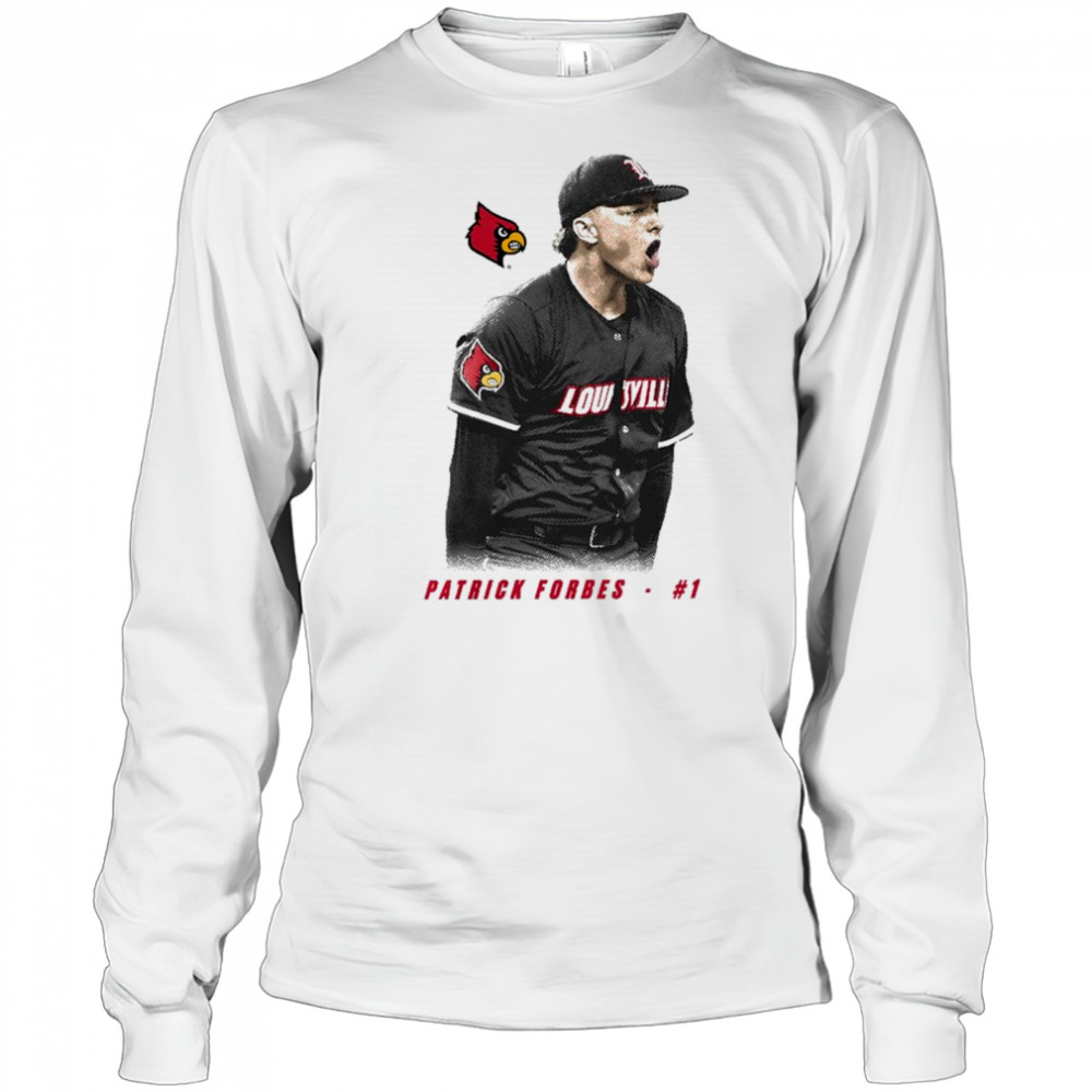 Patrick Forbes Louisville Cardinals baseball NCAA Division I 2025 Portrait t-shirt Long Sleeved
