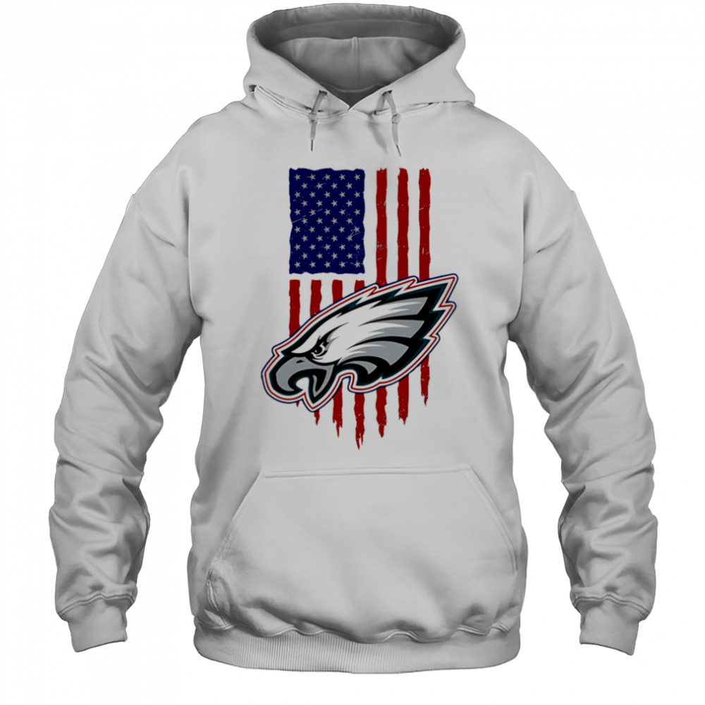 Philadelphia Eagles American Flag logo shirt Hoodie