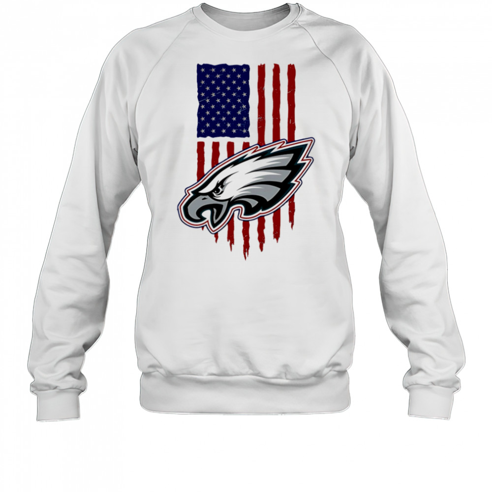 Philadelphia Eagles American Flag logo shirt Sweatshirt