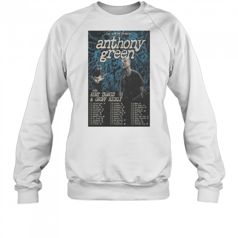 Poster Anthony Green So long Avalon Tour 2025 with Kurt Travis and Geoff Rickly t-shirt Sweatshirt