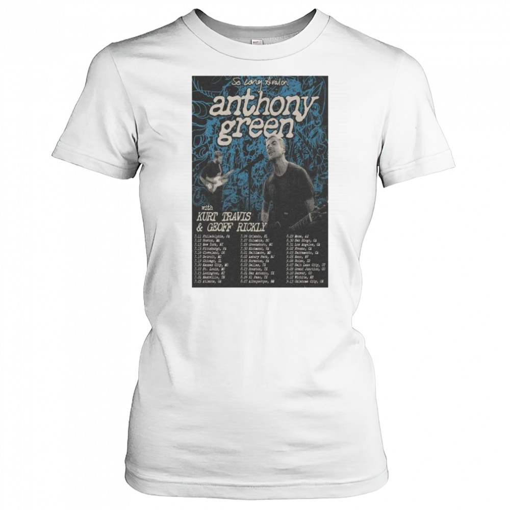 Poster Anthony Green So long Avalon Tour 2025 with Kurt Travis and Geoff Rickly t-shirt Women's T-shirt