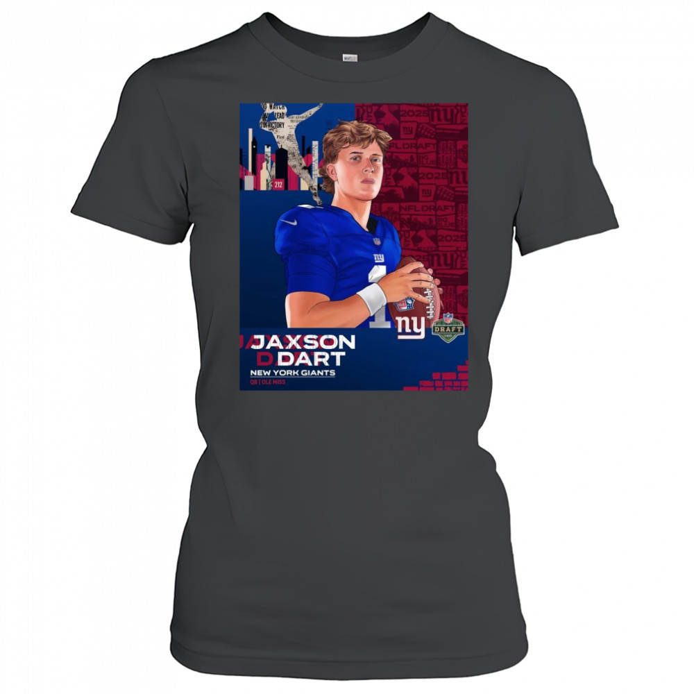Poster New York Giants Jaxson Dart QB Ole Miss NFL Draft 2025 t-shirt Women's T-shirt