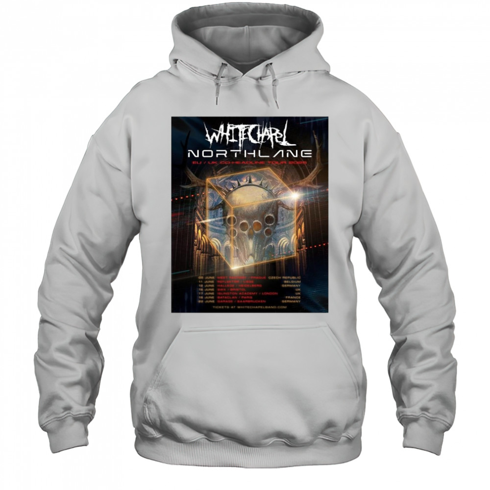 Poster Northlane EU UK Co-Headline Tour 2025 04 06 Gdańsk PL Mystic Festival 05 06 Prague CZ MeetFactory t-shirt Hoodie