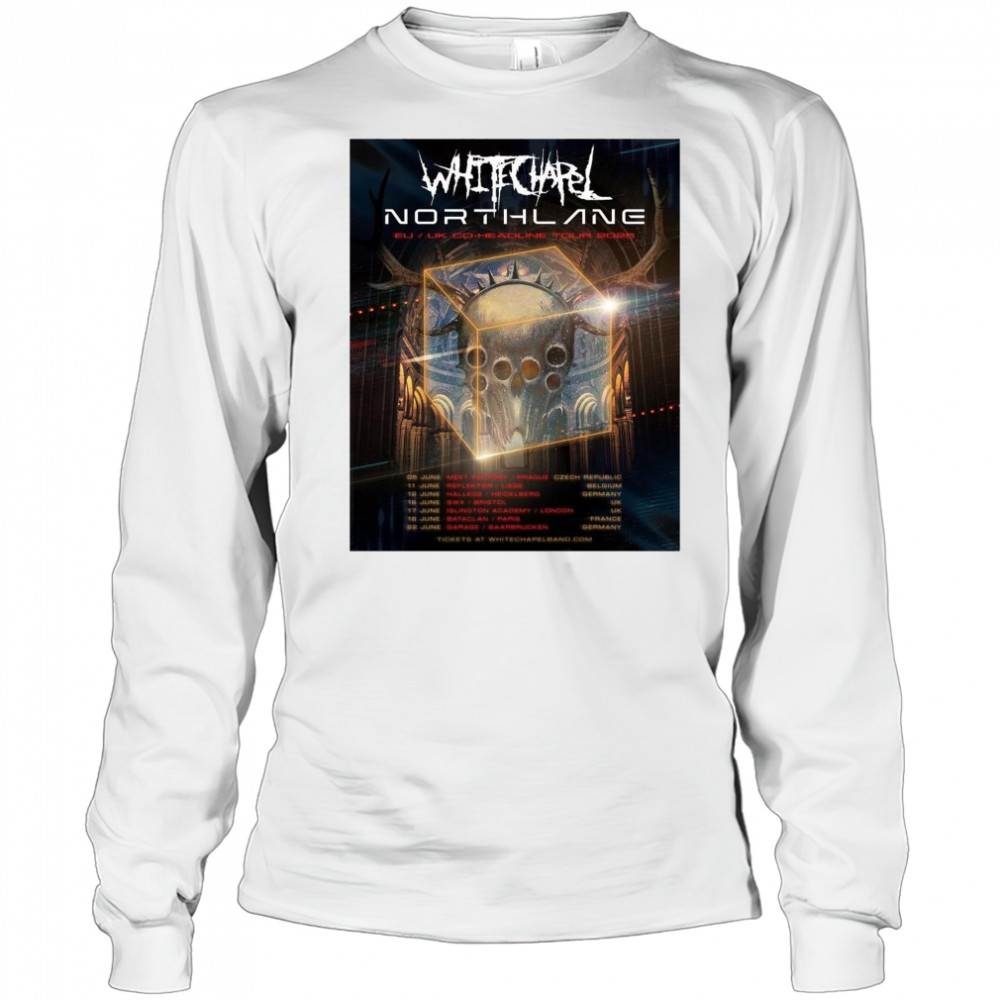 Poster Northlane EU UK Co-Headline Tour 2025 04 06 Gdańsk PL Mystic Festival 05 06 Prague CZ MeetFactory t-shirt Long Sleeved