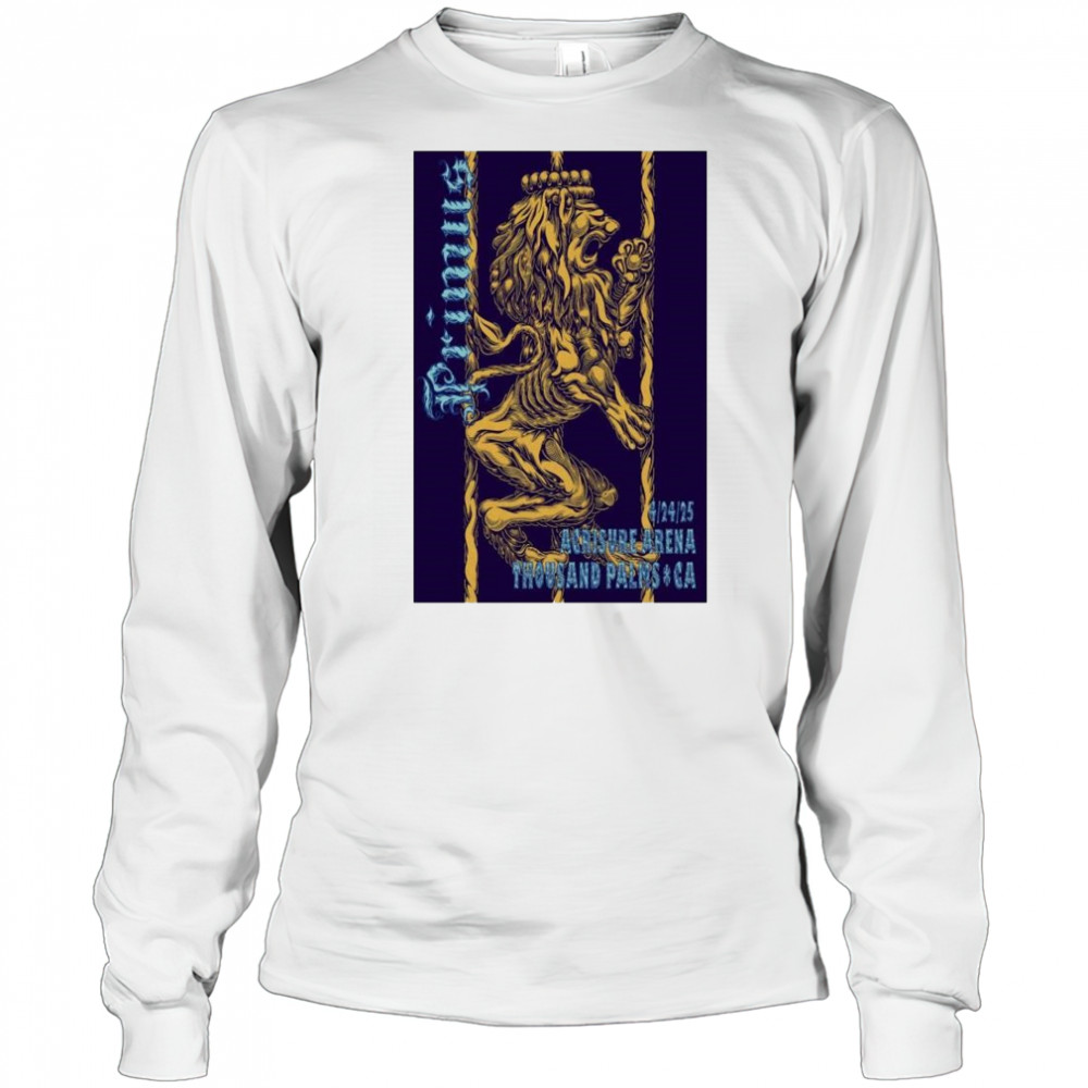 Poster Primus Acrisure Arena Palm Desert CA Apr 24 2025 Concert t-shirt Long Sleeved