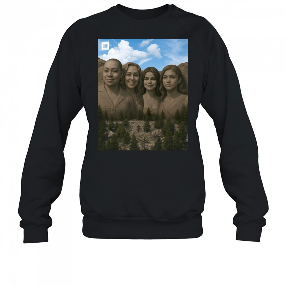 Poster Raven-Symone. Miley Cyrus. Selena Gomez. Zendaya Disney Channel Mount Rushmore 2025 t-shirt Sweatshirt