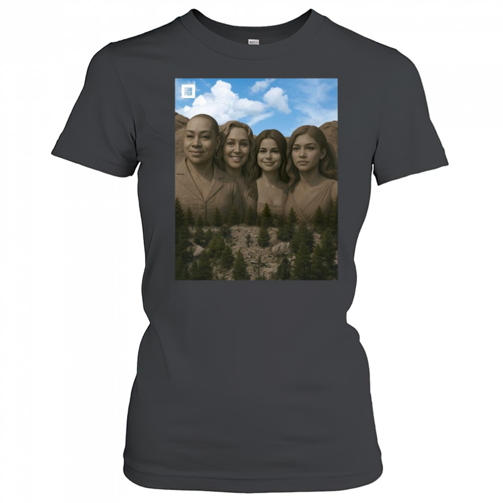 Poster Raven-Symone. Miley Cyrus. Selena Gomez. Zendaya Disney Channel Mount Rushmore 2025 t-shirt Women's T-shirt