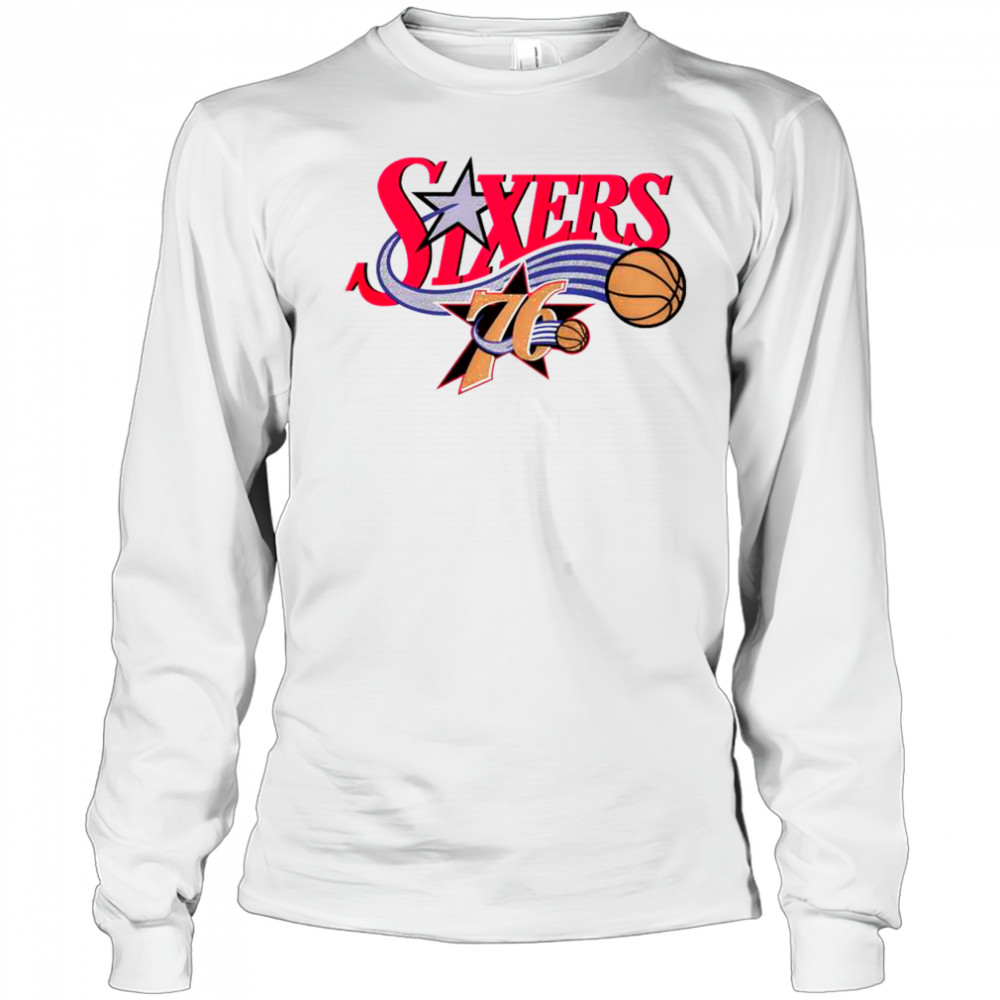 Premium Philadelphia 76ers Hardwood Classics Evergreen T-Shirt Long Sleeved