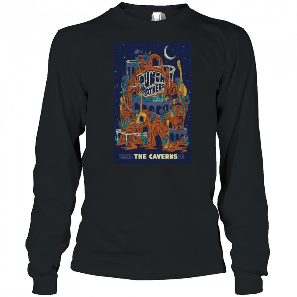 Punch Brothers The Caverns, Pelham, TN May 17 2025 Tour t-shirt Long Sleeved