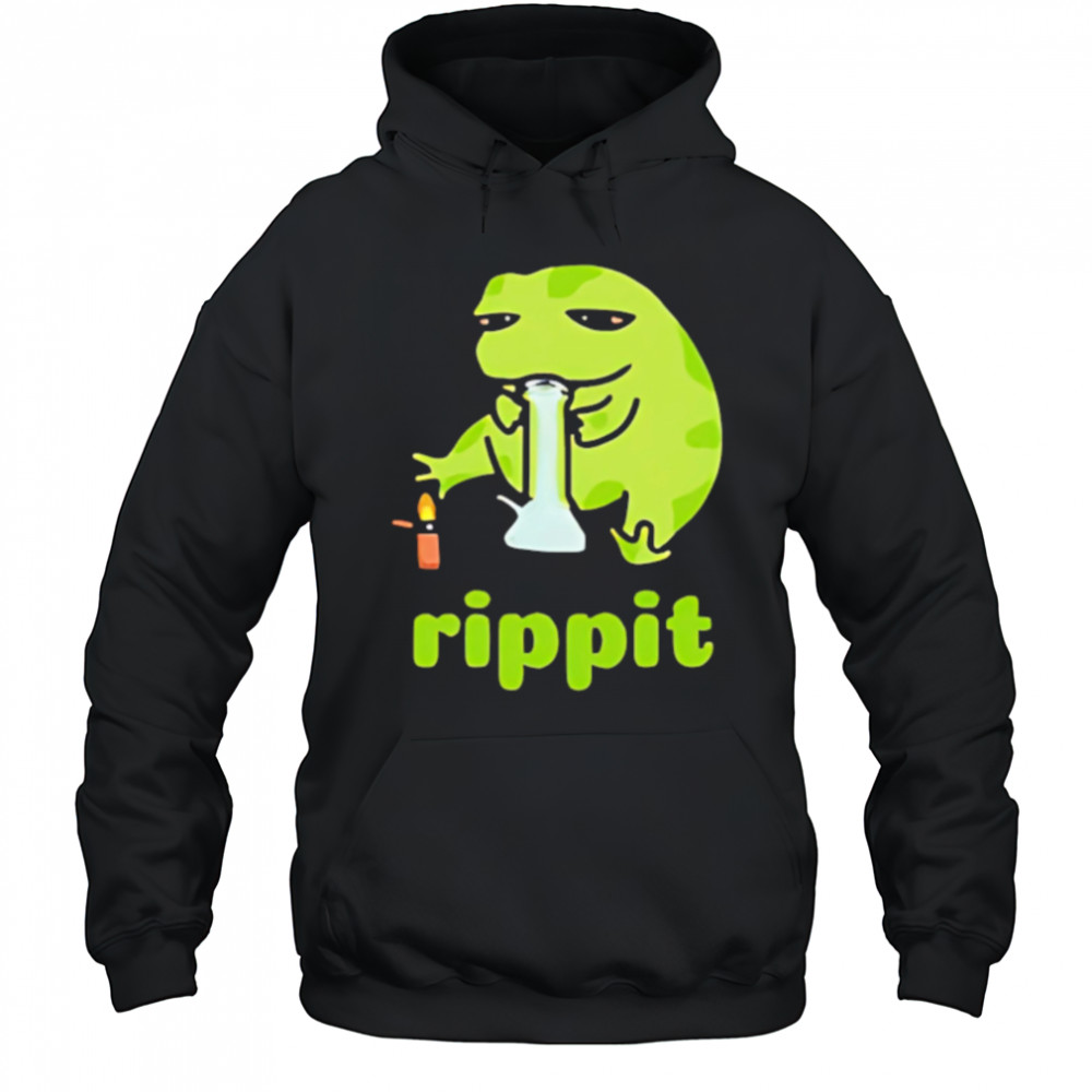 Rippit stoner frog shirt Hoodie
