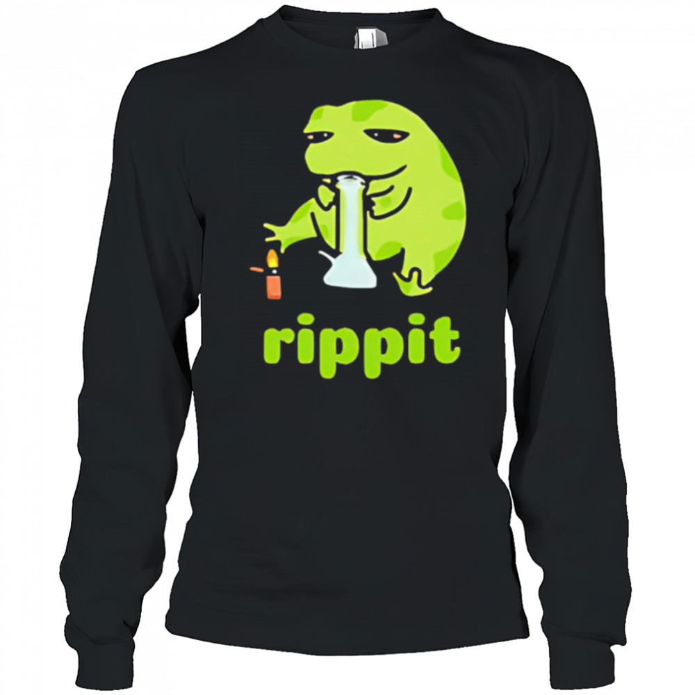 Rippit stoner frog shirt Long Sleeved