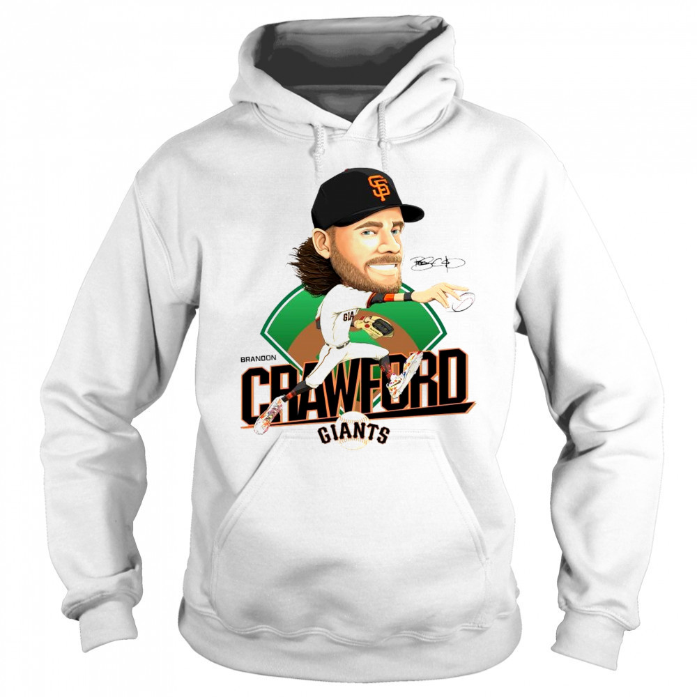 San Francisco Giants Celebrating The Legendary Brandon Crawford Caricature Signature MLB t-shirt Sweatshirt