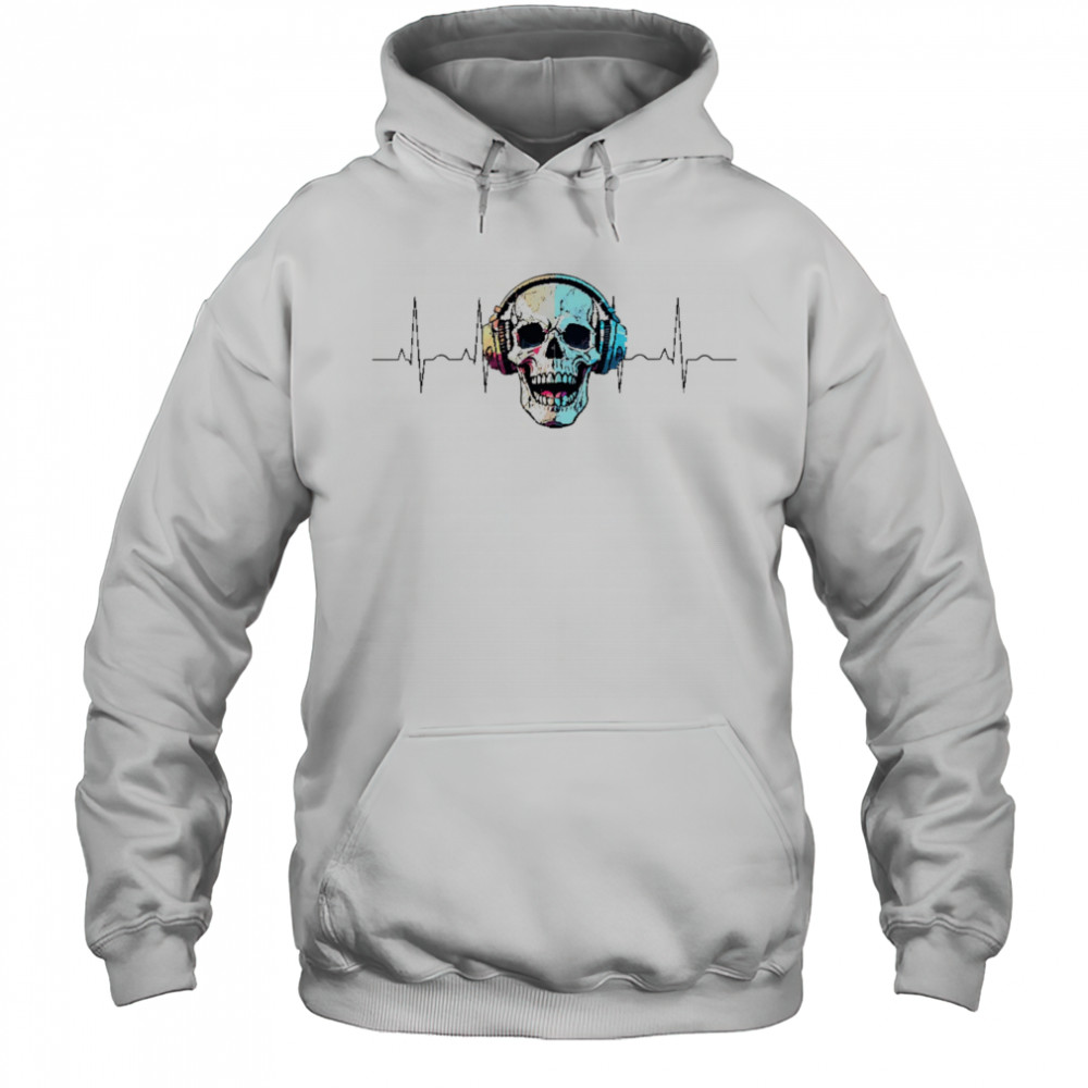 Skull music heart rate shirt Hoodie