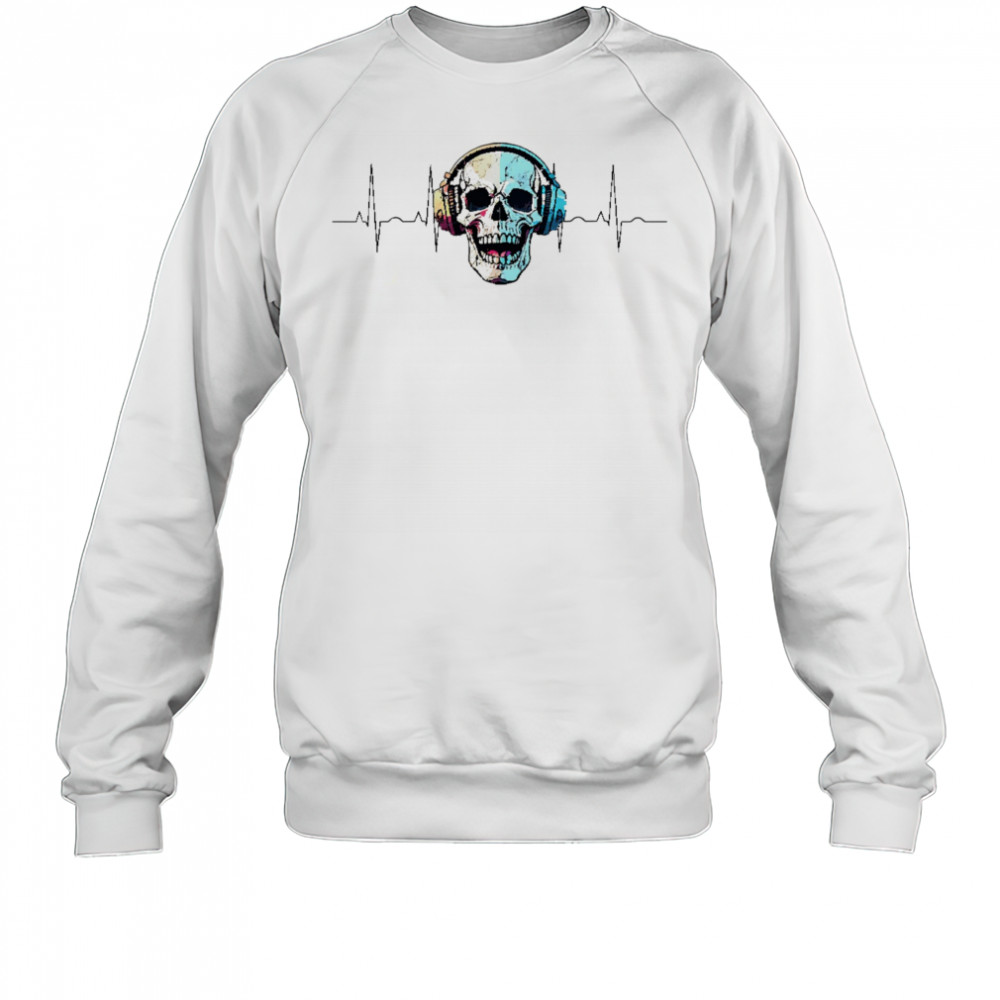 Skull music heart rate shirt Sweatshirt