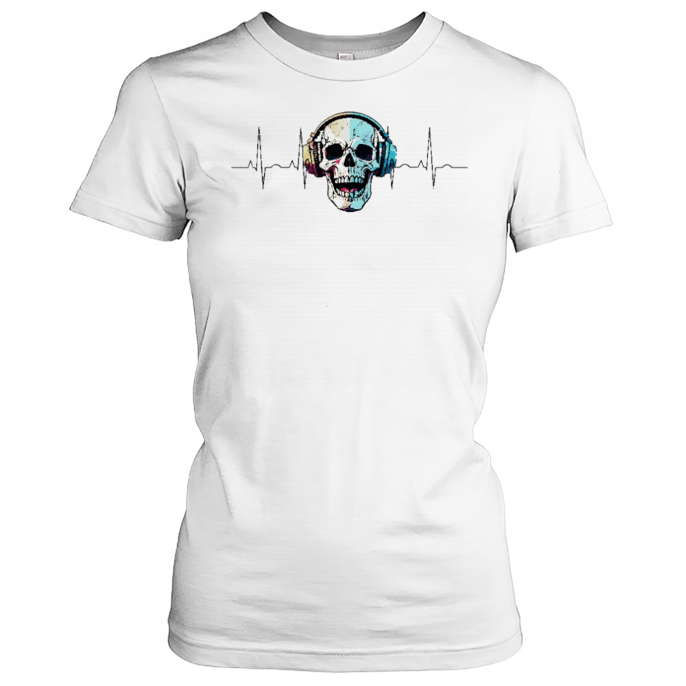 Skull music heart rate shirt Women's T-shirt