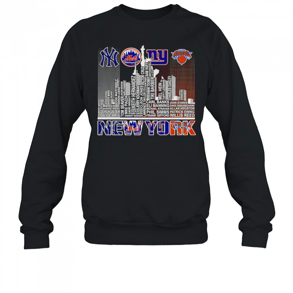 Skyline New York Sports Team Player Name T-Shirt Sweatshirt