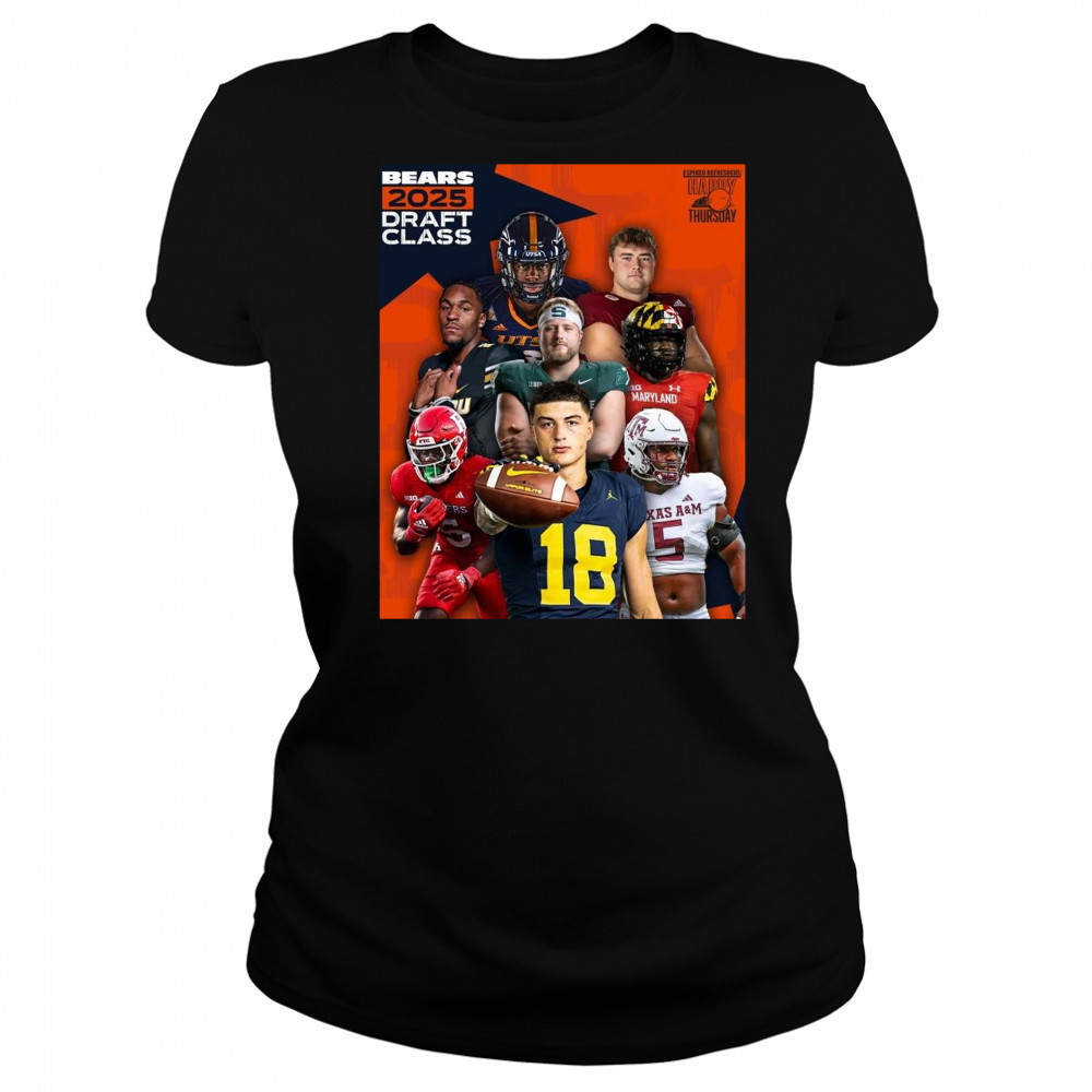 Spiked Refreshers Happy Thursday ZahQuan Frazier Ozzy Trapilo Luther Burden lll Chicago Bears 2025 Draft Class Poster t-shirt Women's T-shirt