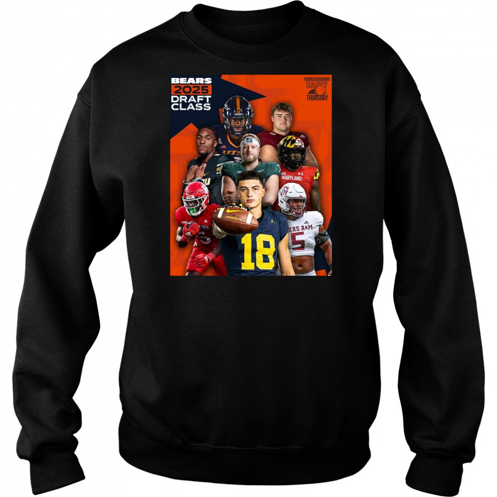 Spiked Refreshers Happy Thursday ZahQuan Frazier Ozzy Trapilo Luther Burden lll Chicago Bears 2025 Draft Class Poster t-shirt Hoodie