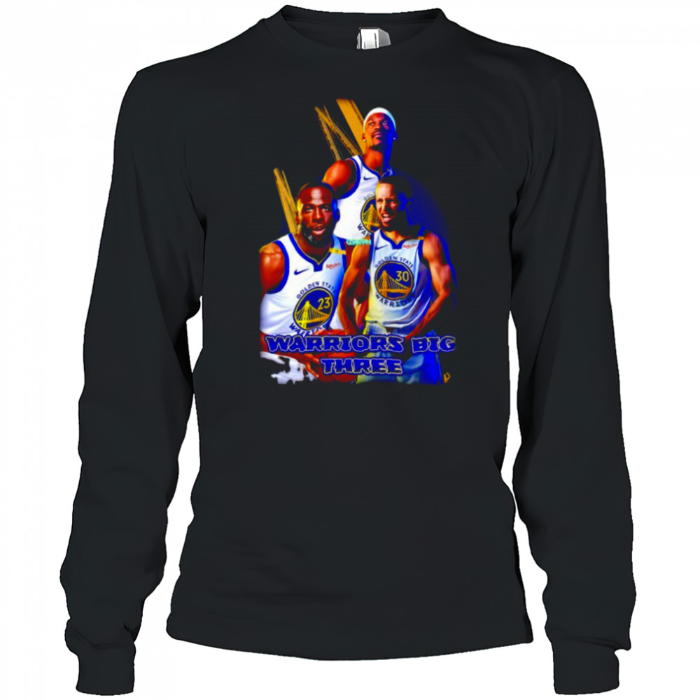 Stephen Curry Draymond Green and Jimmy Butler Golden State Warriors big three shirt Long Sleeved