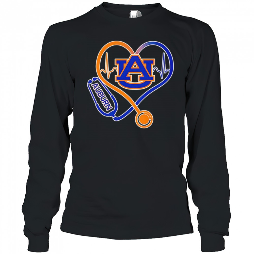 Stethoscope heart Auburn Tigers shirt Long Sleeved