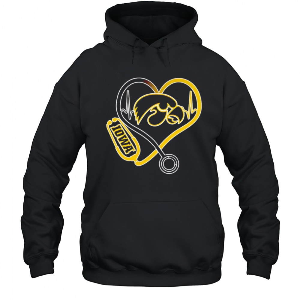 Stethoscope heart Iowa Hawkeyes shirt Hoodie