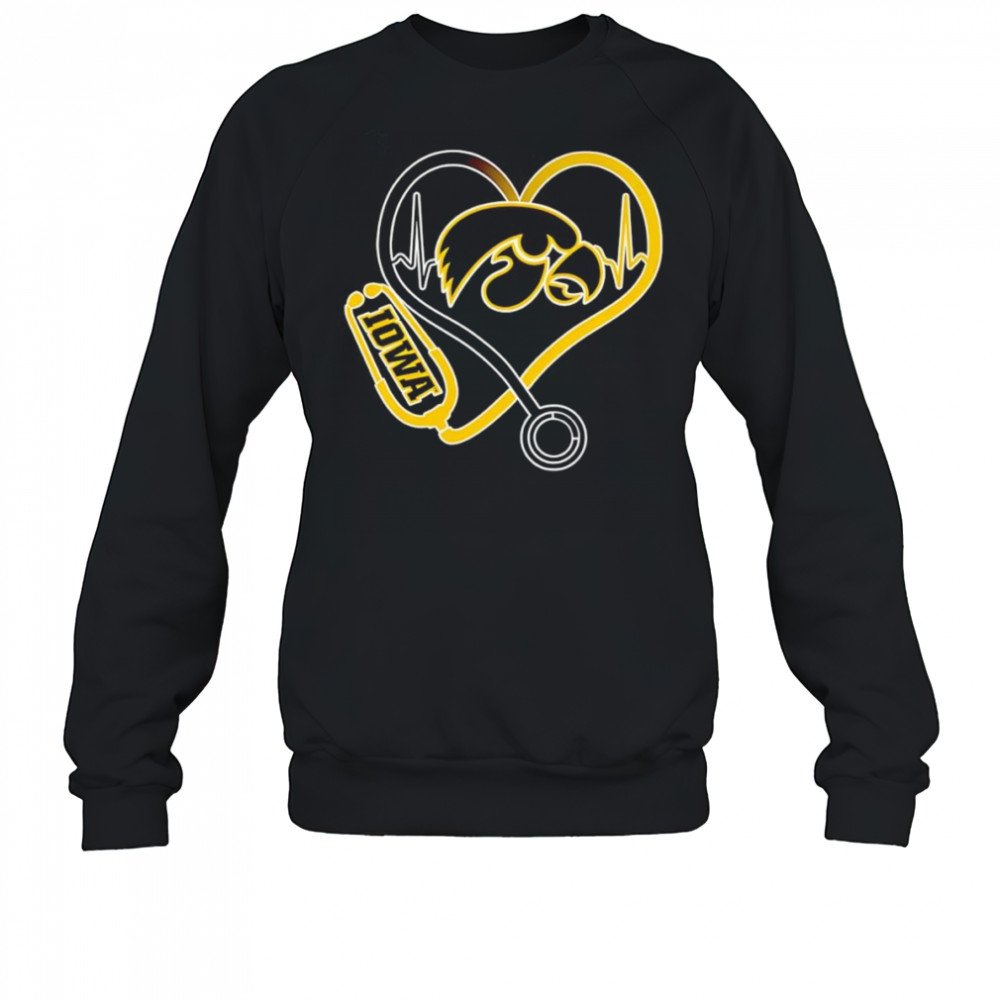 Stethoscope heart Iowa Hawkeyes shirt Sweatshirt