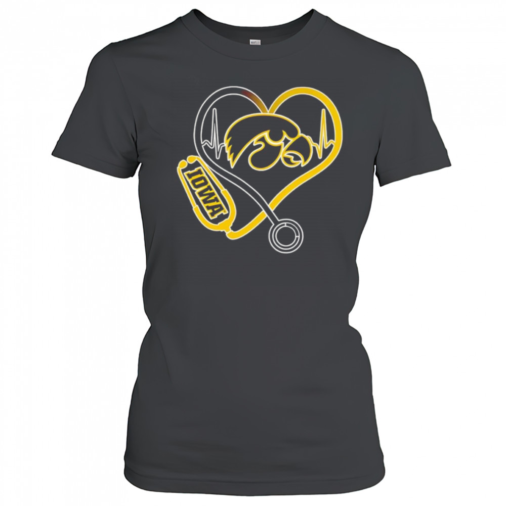 Stethoscope heart Iowa Hawkeyes shirt Women's T-shirt