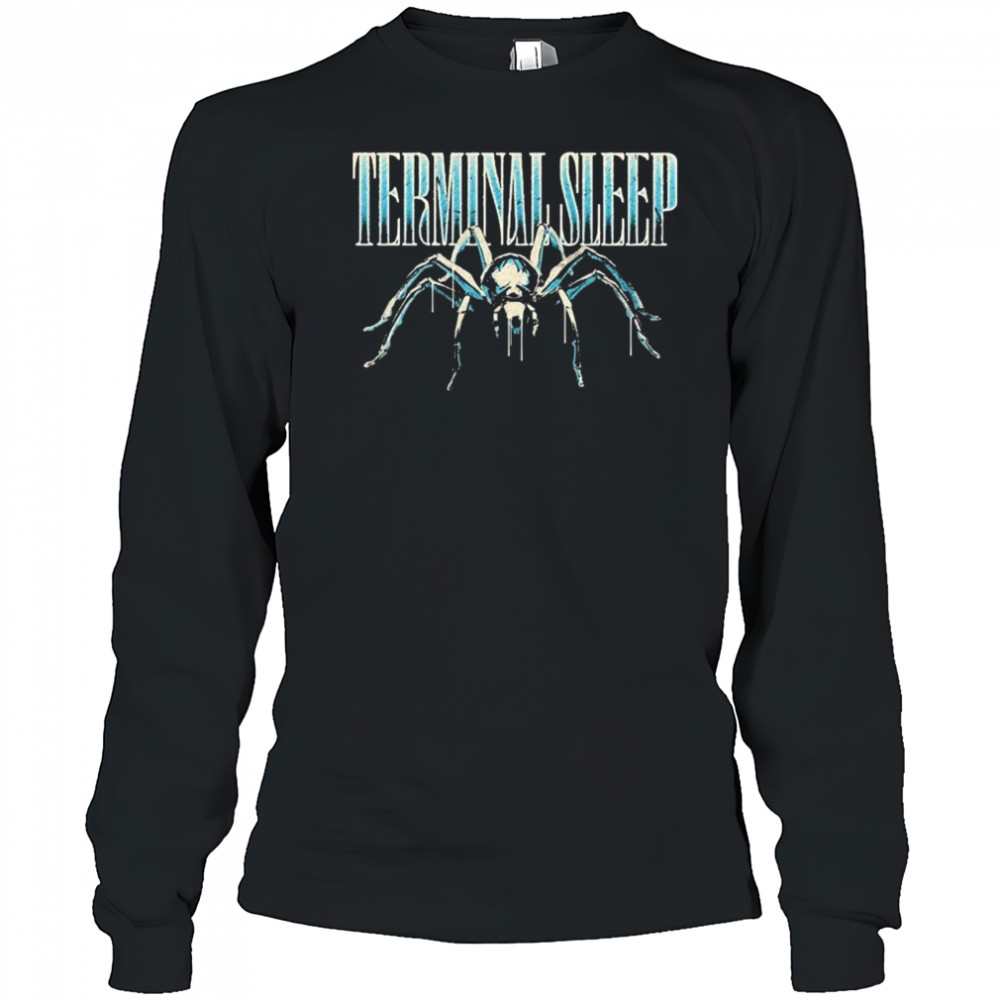 Terminal Sleep Blue Spider T-shirt Long Sleeved