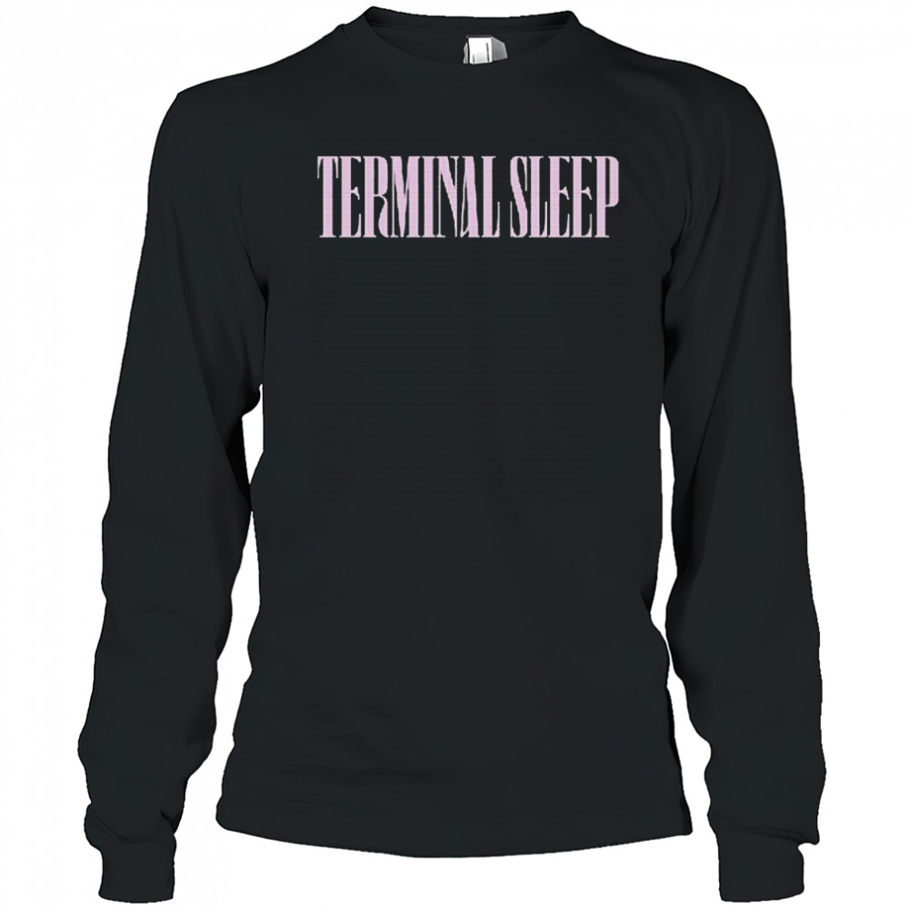 Terminal Sleep Rhinestone Logo T-shirt Long Sleeved