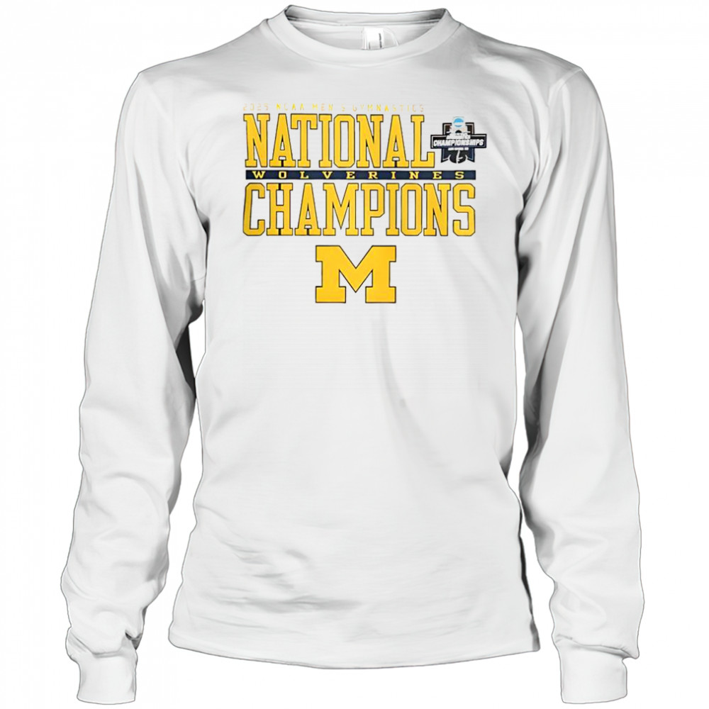 Top Michigan Wolverines 2025 NCAA Men’s Gymnastics T-Shirt Long Sleeved