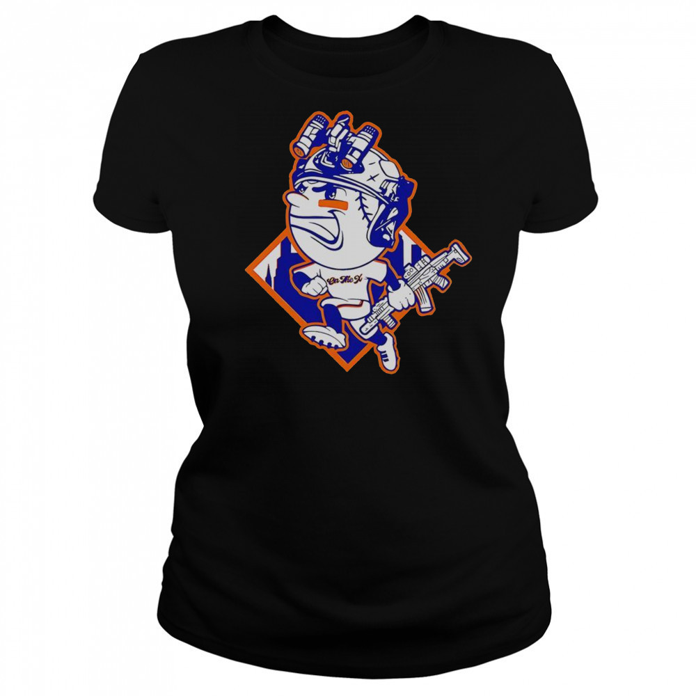 Top New York Mets Mr. Met Mascot Soldier’s Helmet T-Shirt Women's T-shirt